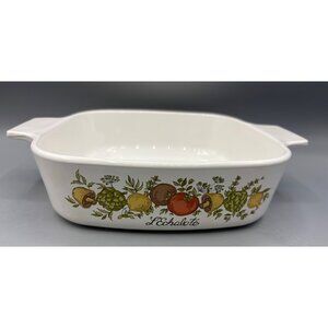 Vtg Corning Ware Lechalote A-1-B 1L Baking Dish Spice of Life